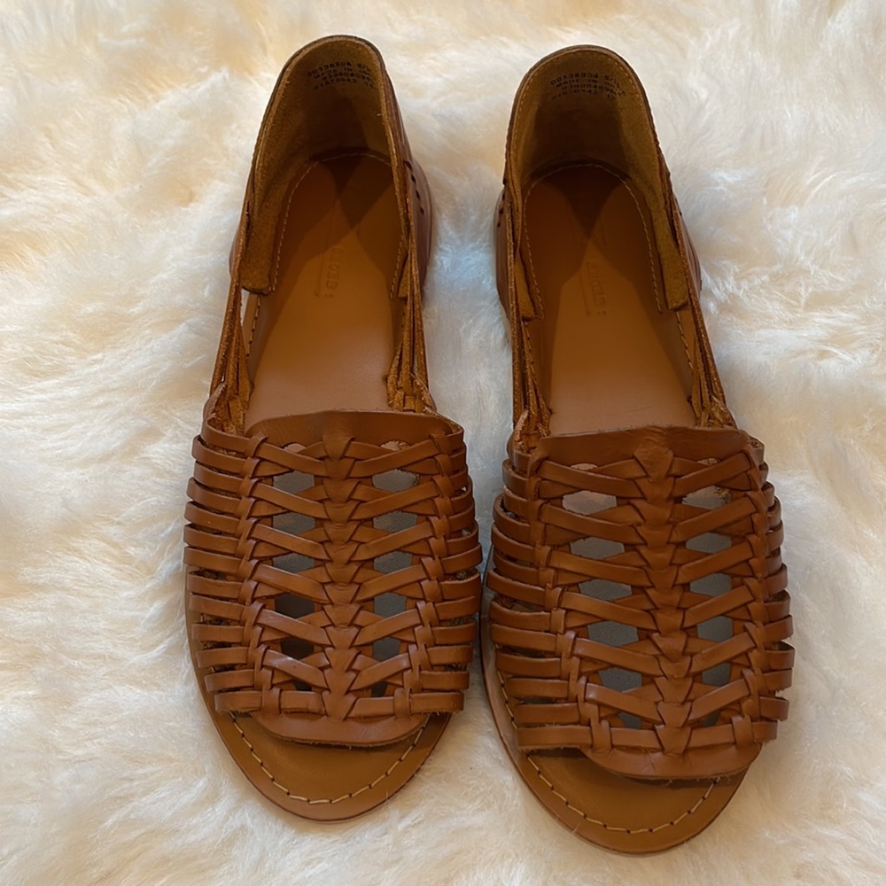 ASOS DESIGN size 8 Tan Florentine Woven Leather Sandals! - Picture 2 of 15